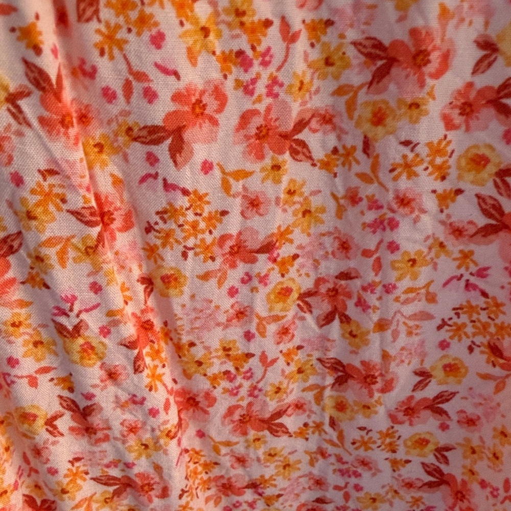 Old Navy Women's Floral Blouse - Pink and Orange - Picture 2 of 4